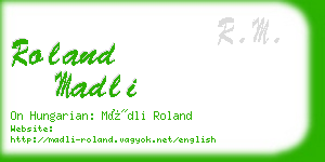 roland madli business card